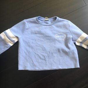 forever 21 cropped sweatshirt tee